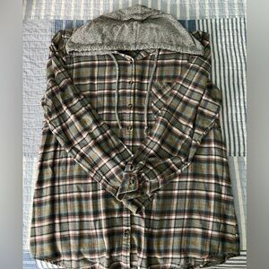 Maurice’s Tunic Flannel Hoodie